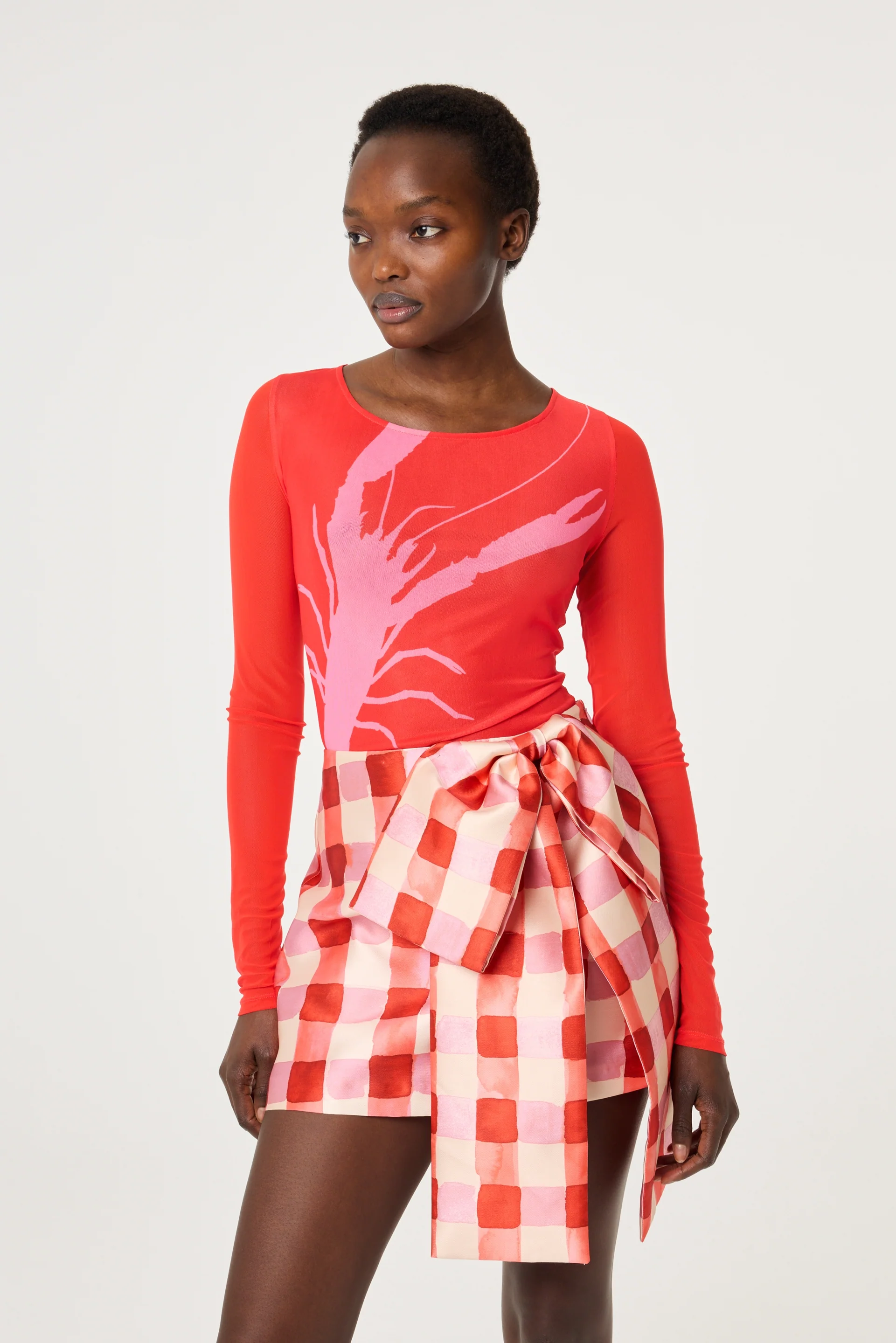 Siona Top | Red/Pink