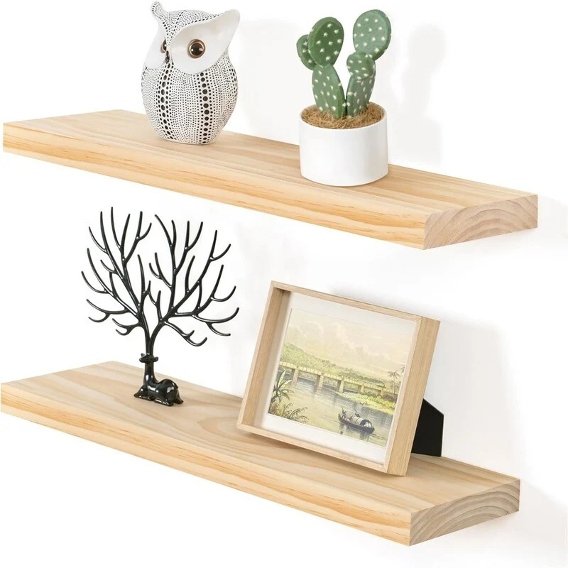 Wood Floating Shelves Set of 2