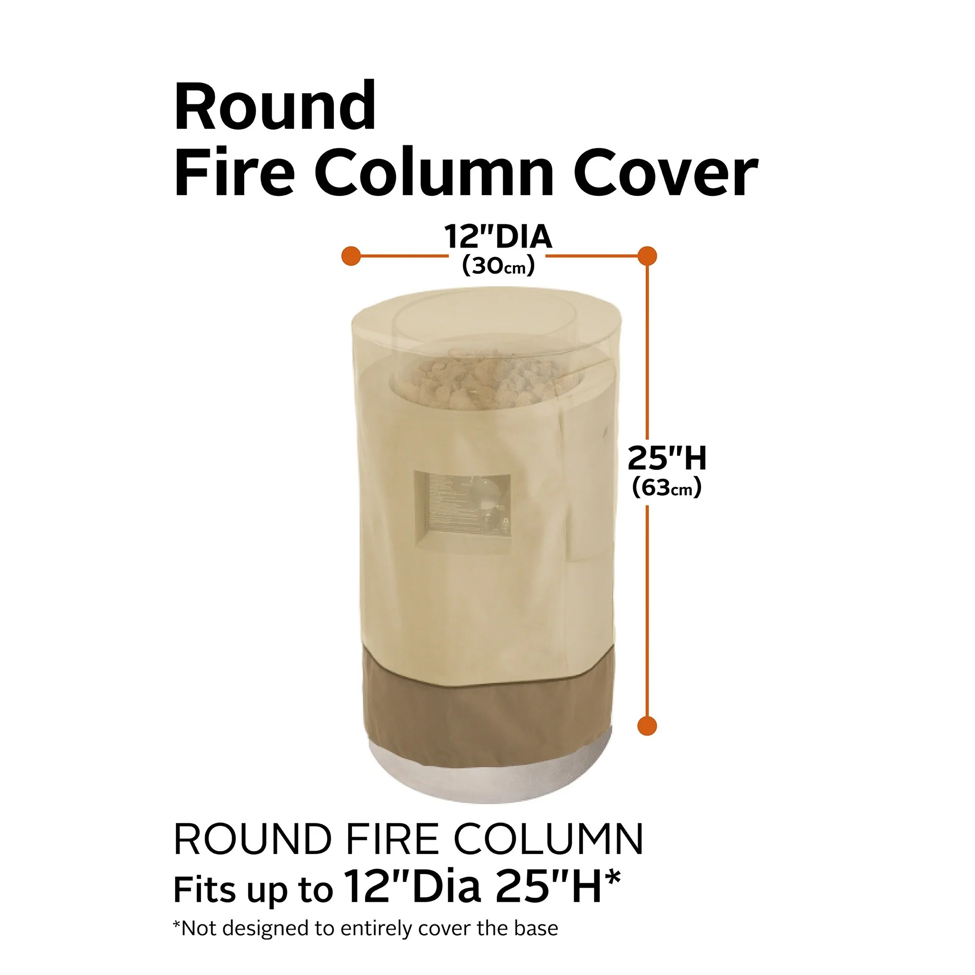 Classic Accessories Veranda Water-Resistant 12 Inch Round Fire Column Cover