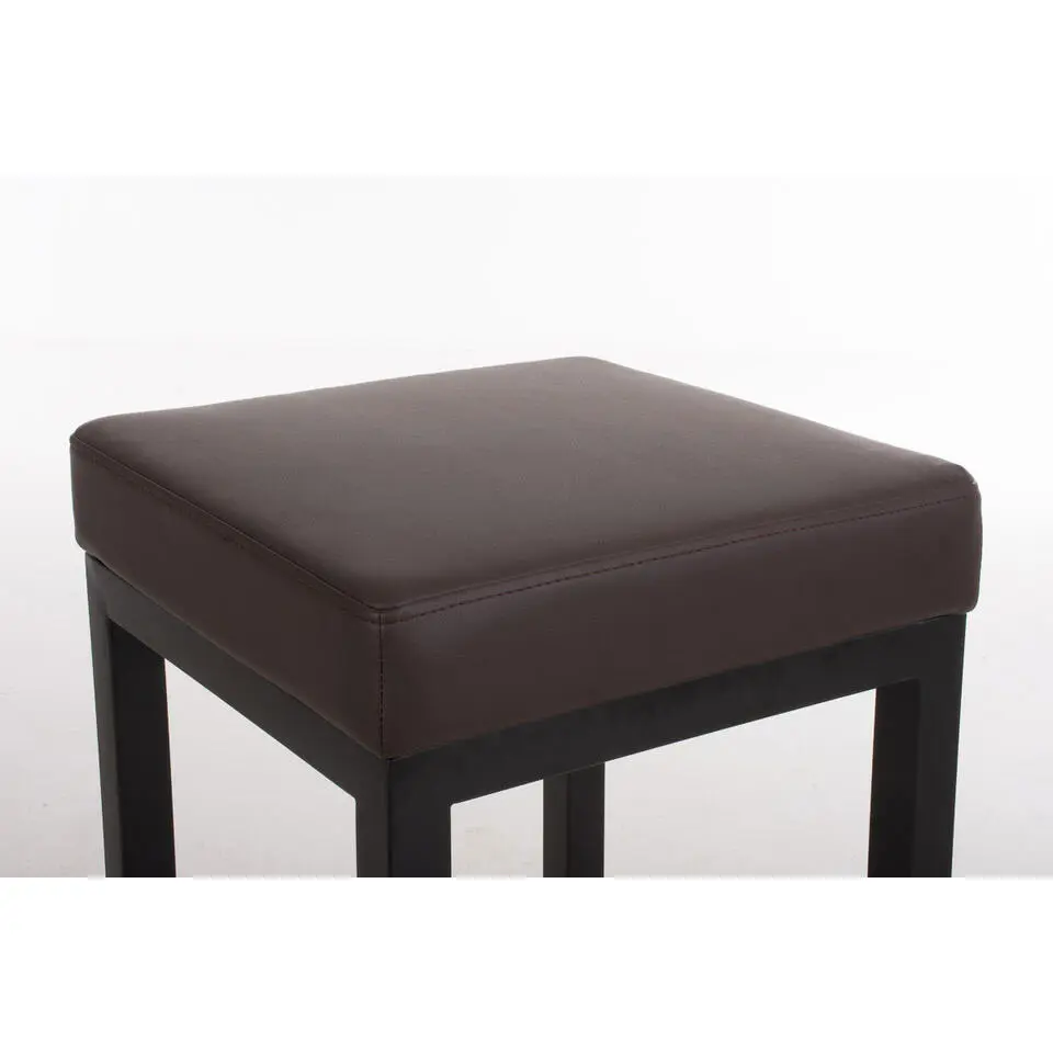 CLP Barkruk Taylor zwart Frame - Kunstleer - bruin