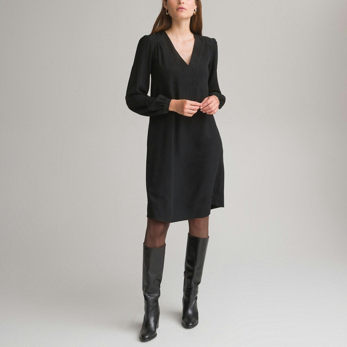 Robe évasée mi-longue