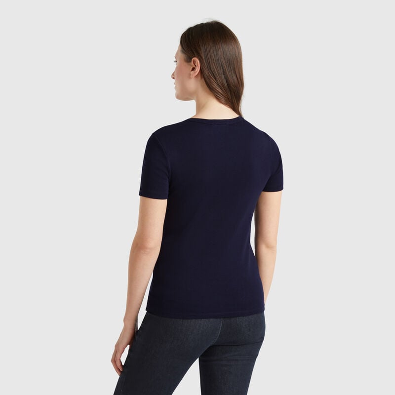 T-shirt in 100% cotton with glitter print logo