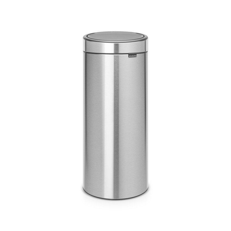 Poubelle Touch Bin gris métallique 30 L BRABANTIA