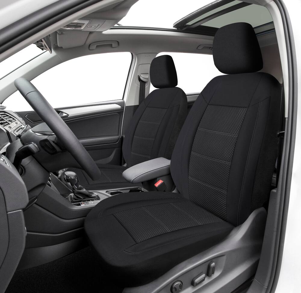 AutoTrends Embossed Car Seat Cover, Black, 2-pk