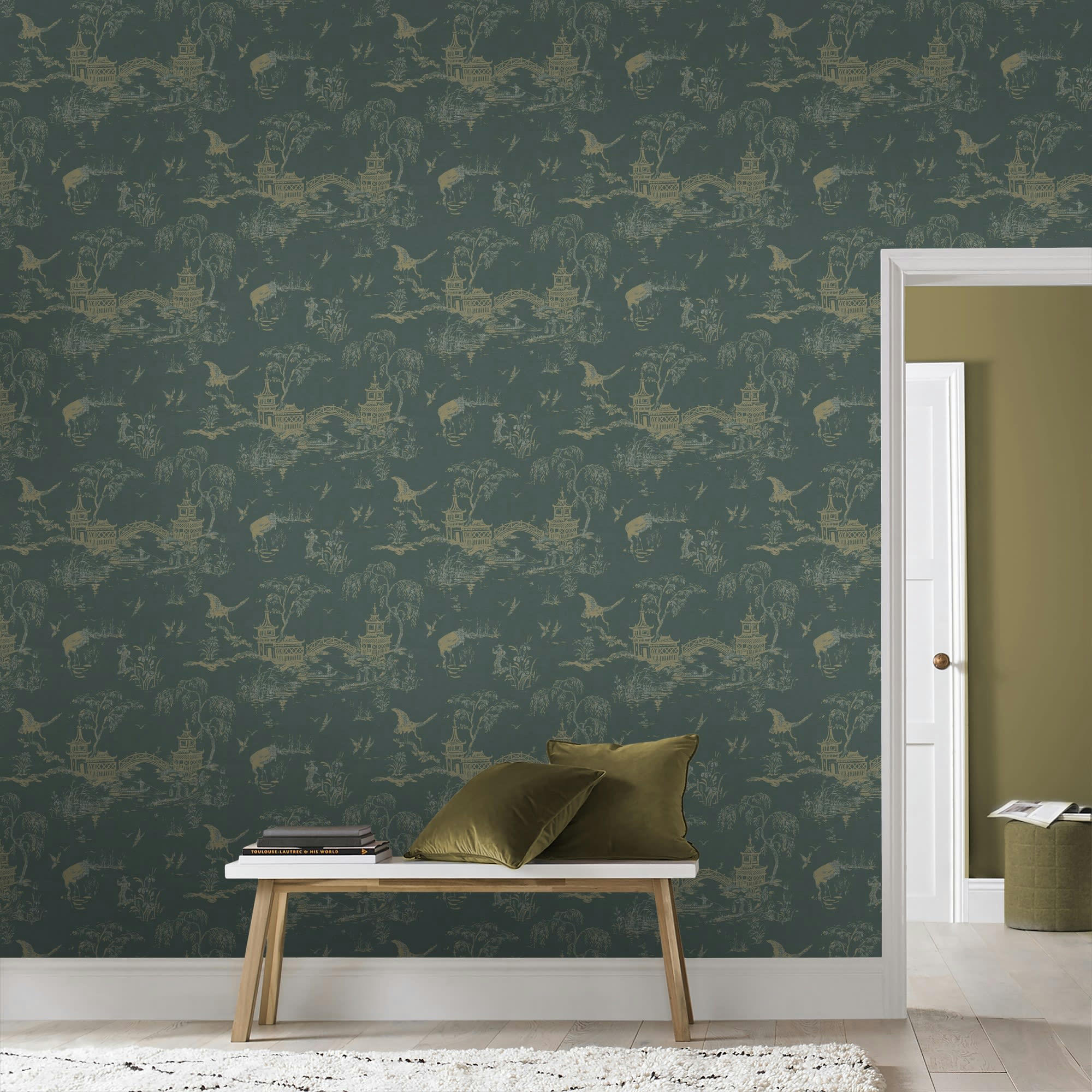 - papier peint gaia japon bleu 1005x52cm