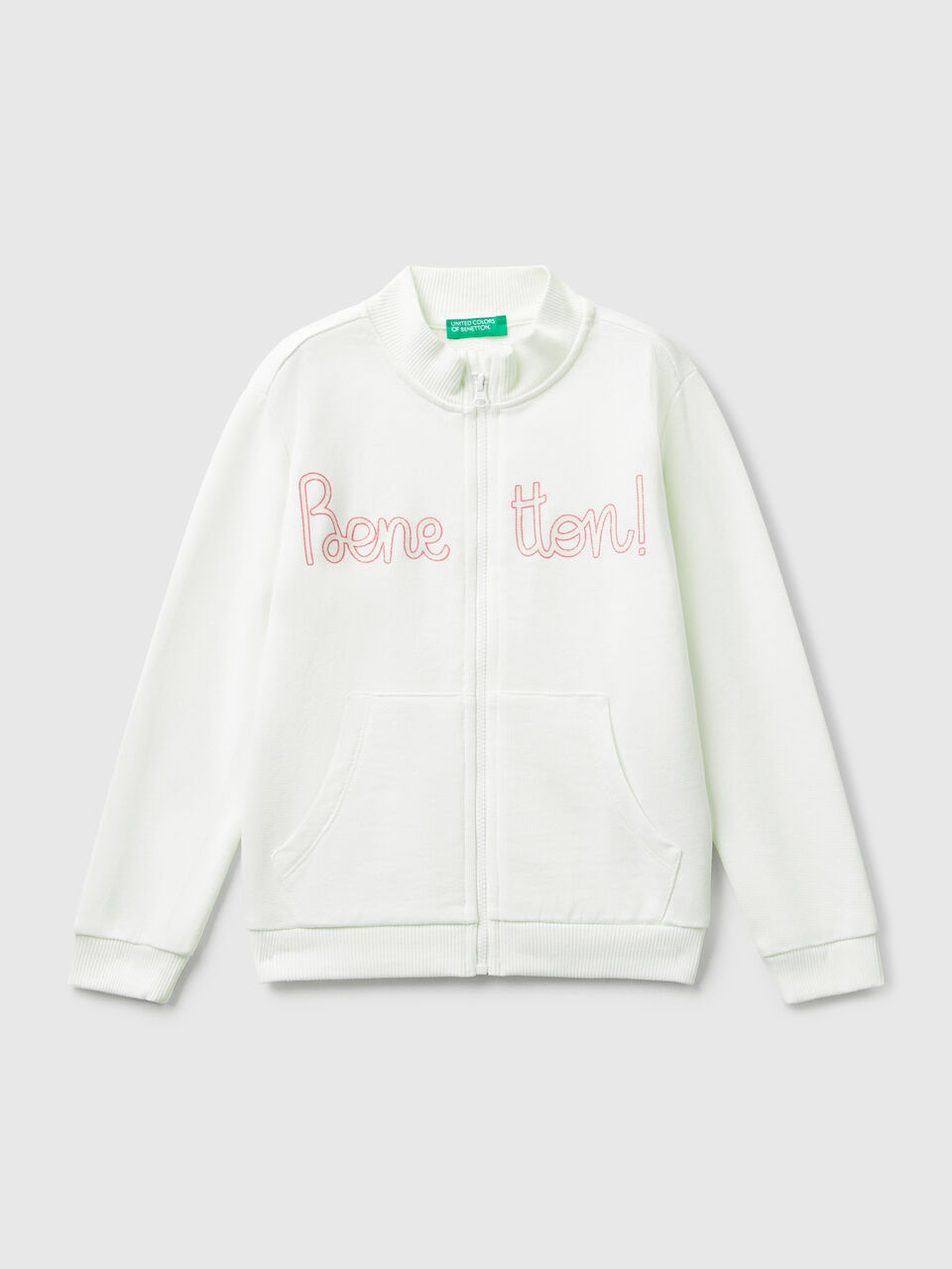 Hoodie with glittery print