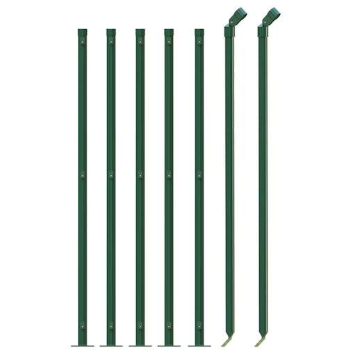 NNEVL Chain Link Fence with Flange Green 0.8x10 m