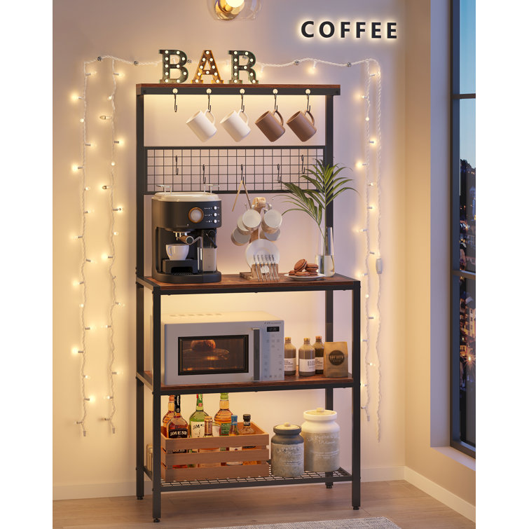 Thierry 33.1'' Standard Baker's Rack with Microwave Compatibility
