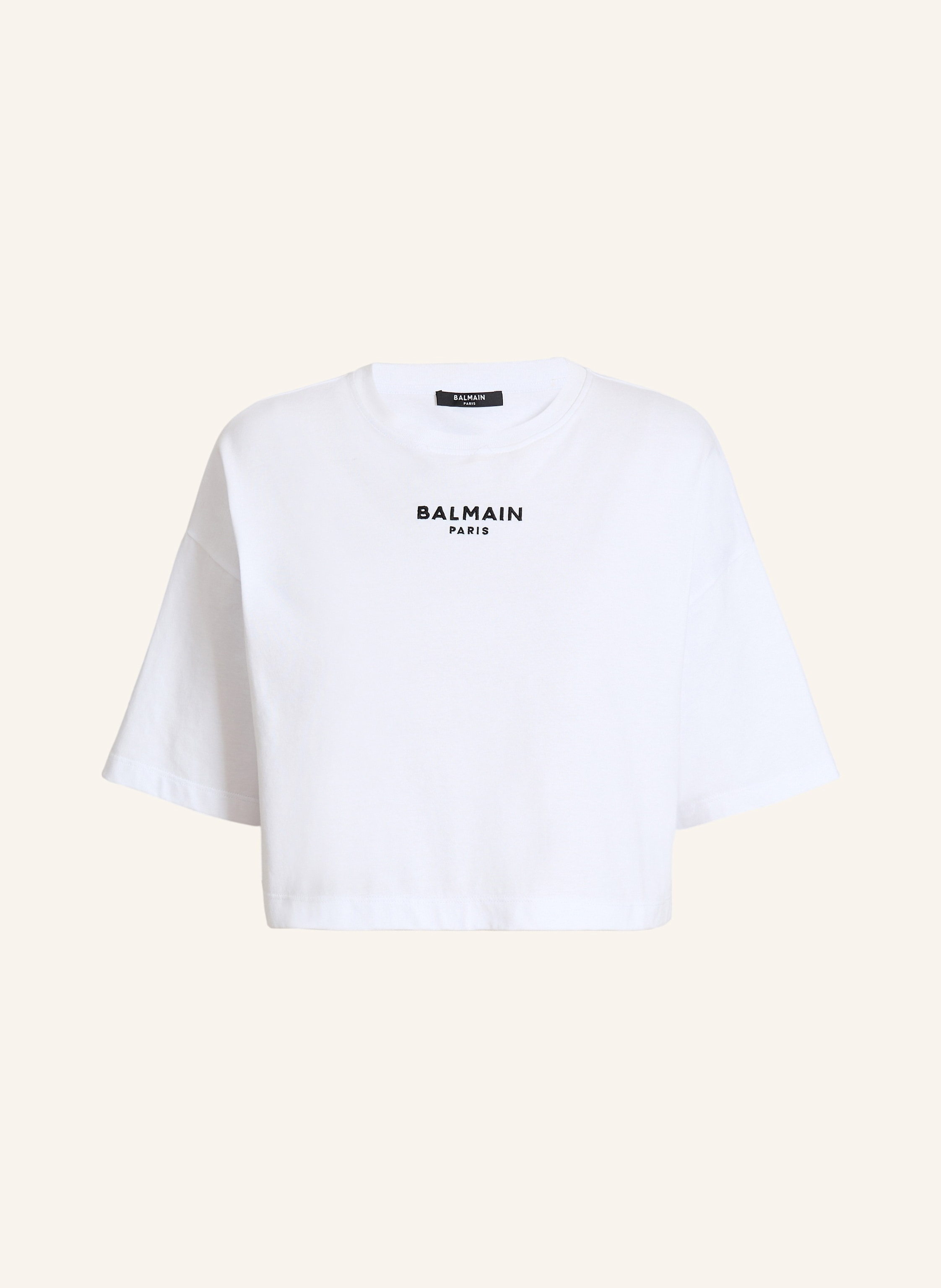 BALMAIN Besticktes Balmain Paris T-Shirt