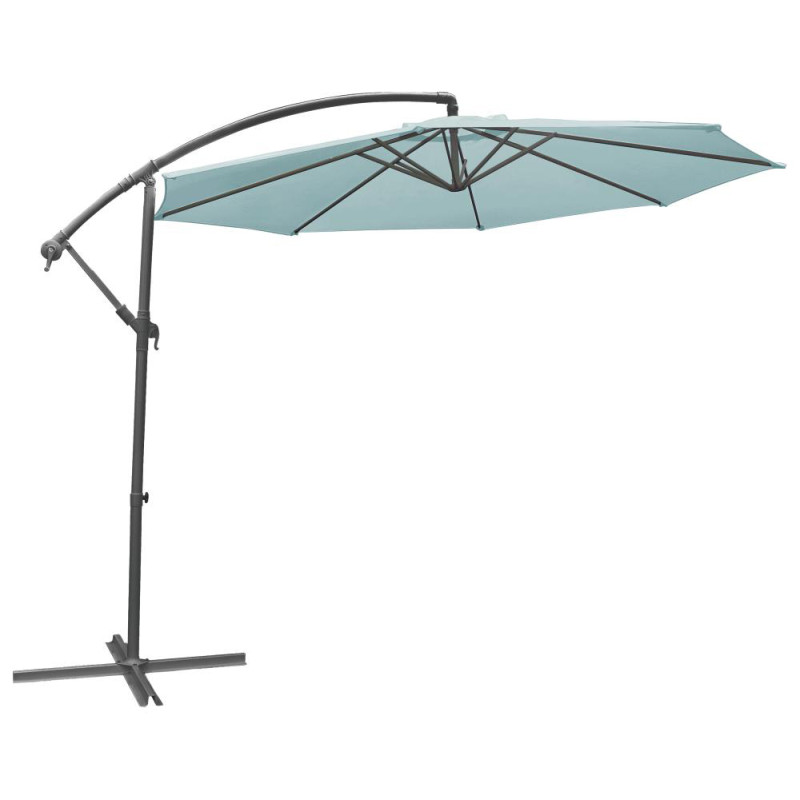 Parasol déporté Alto III bleu island Ø 300 cm