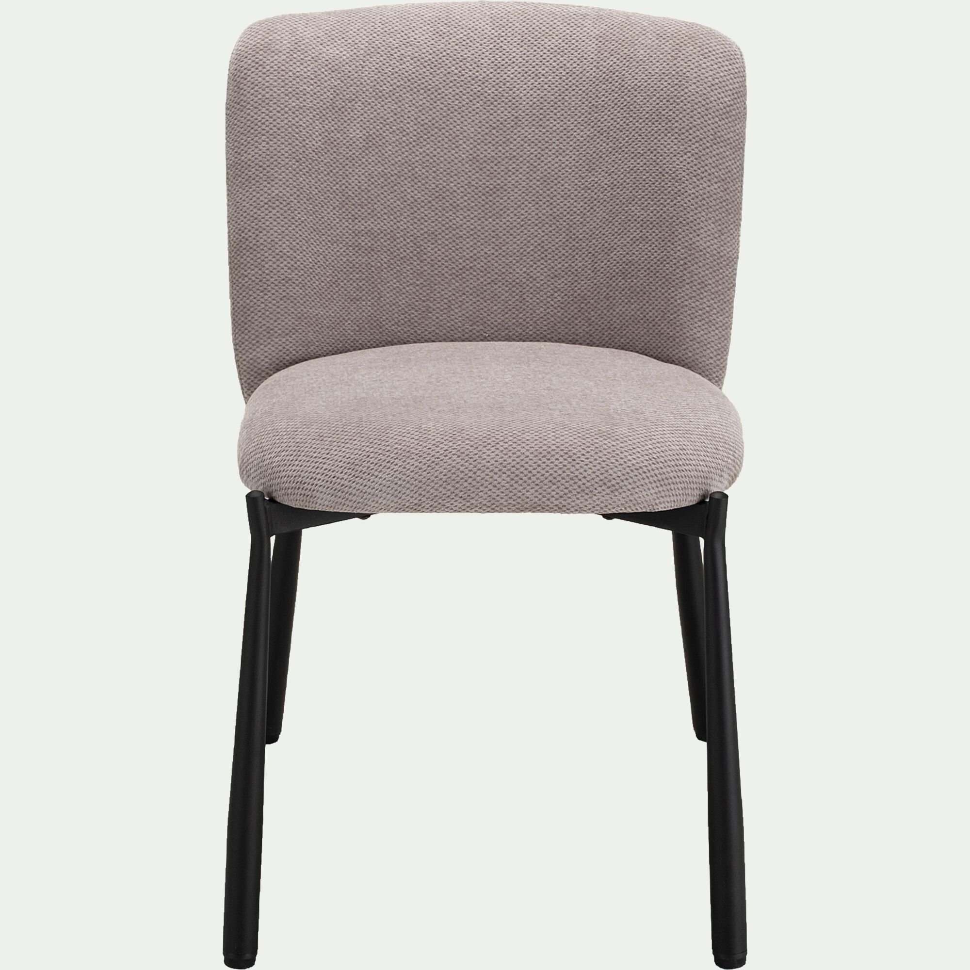GINNY - Chaise de repas en tissu - gris