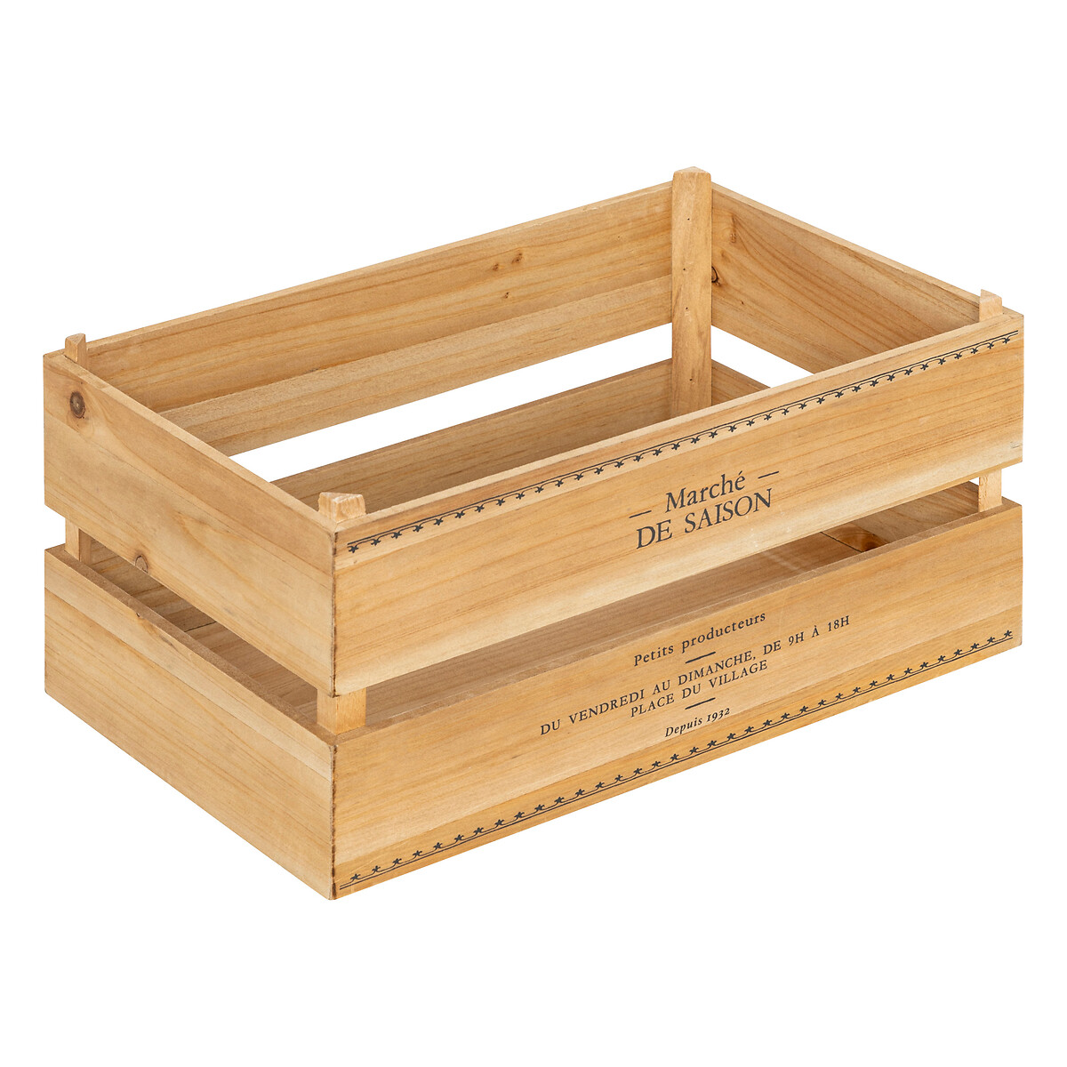 Cesto LIT bege em madeira bege 22x35cm