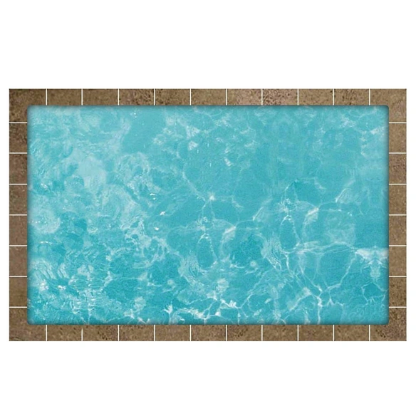 Beckenrandsteine »Keona Brown«, LxBxH: 61 x 40,6 x 3 cm, Travertin, braun/beige, gefast
