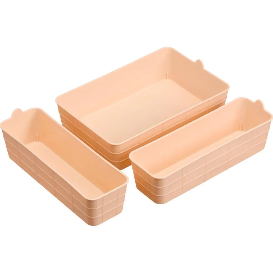 Kwantum Opbergboxen & Lades | Opbermand Mini Groot  – 3 Stuks Oranje