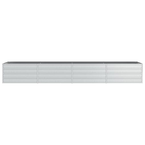 NNEVL Garden Raised Bed 320x80x45 cm Galvanized Steel Silver