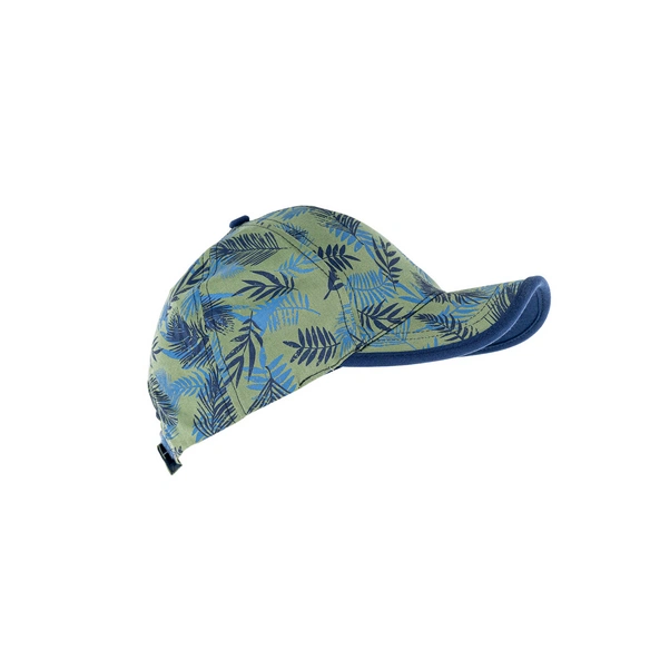 Kappe »Clement«, khaki mit Blättermuster, grün/blau