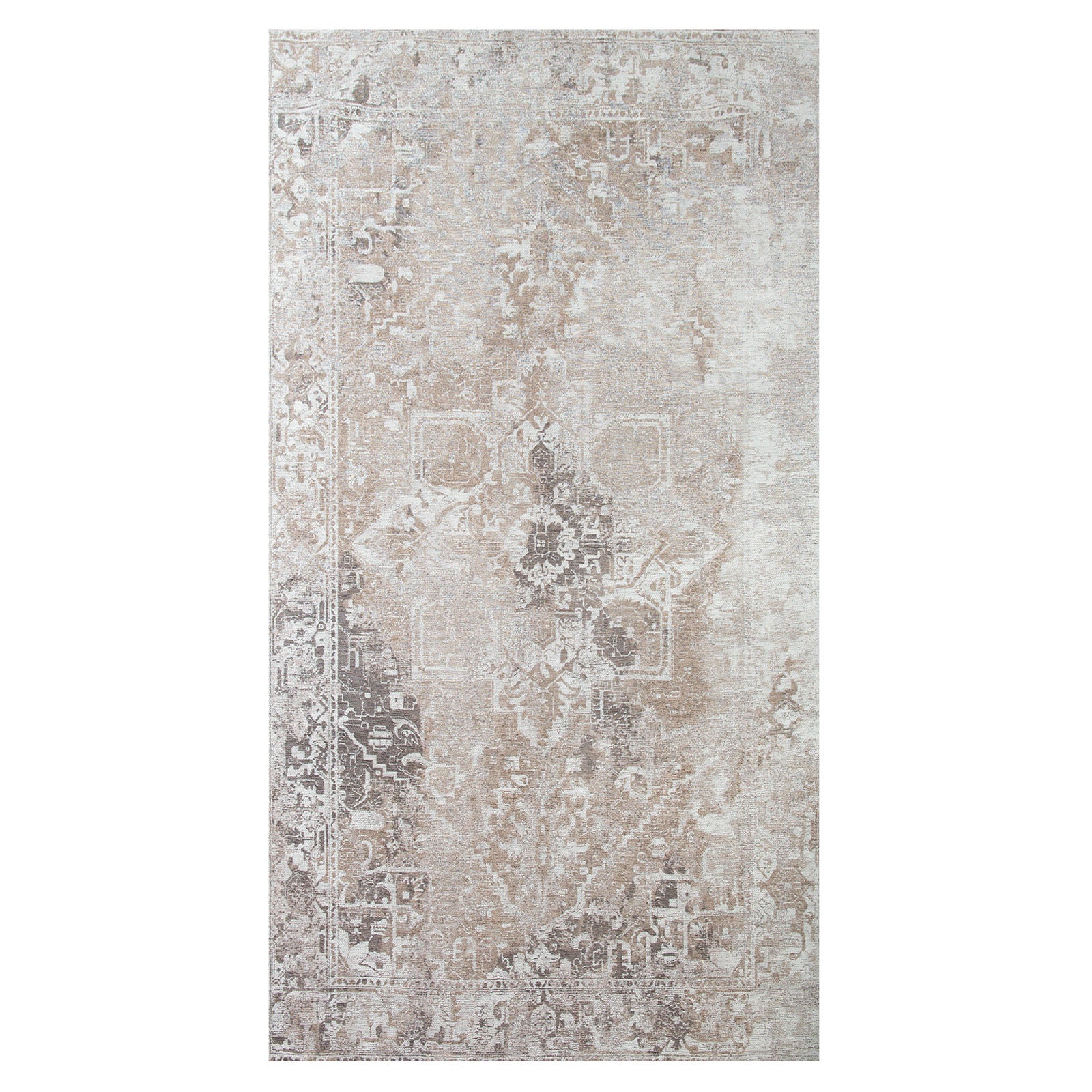 Lola&Moi vloerkleed Mouse Hair - zilver - 80x150cm
