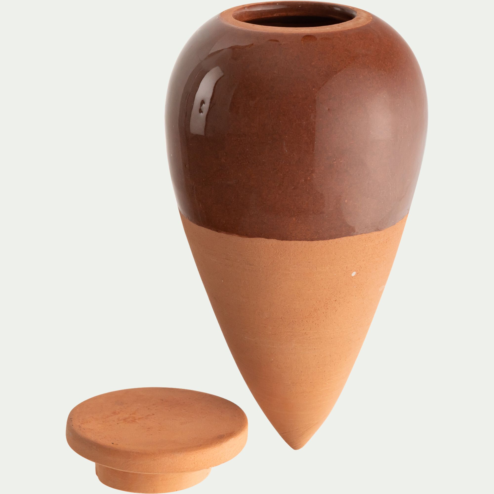 EZIA - Olla pour plante d'intérieur D7,9XH14,6cm - marron