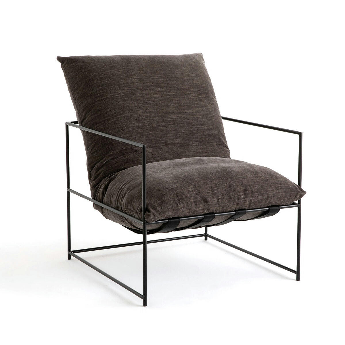 Fauteuil moelleux, tissu polyester, Sgothan