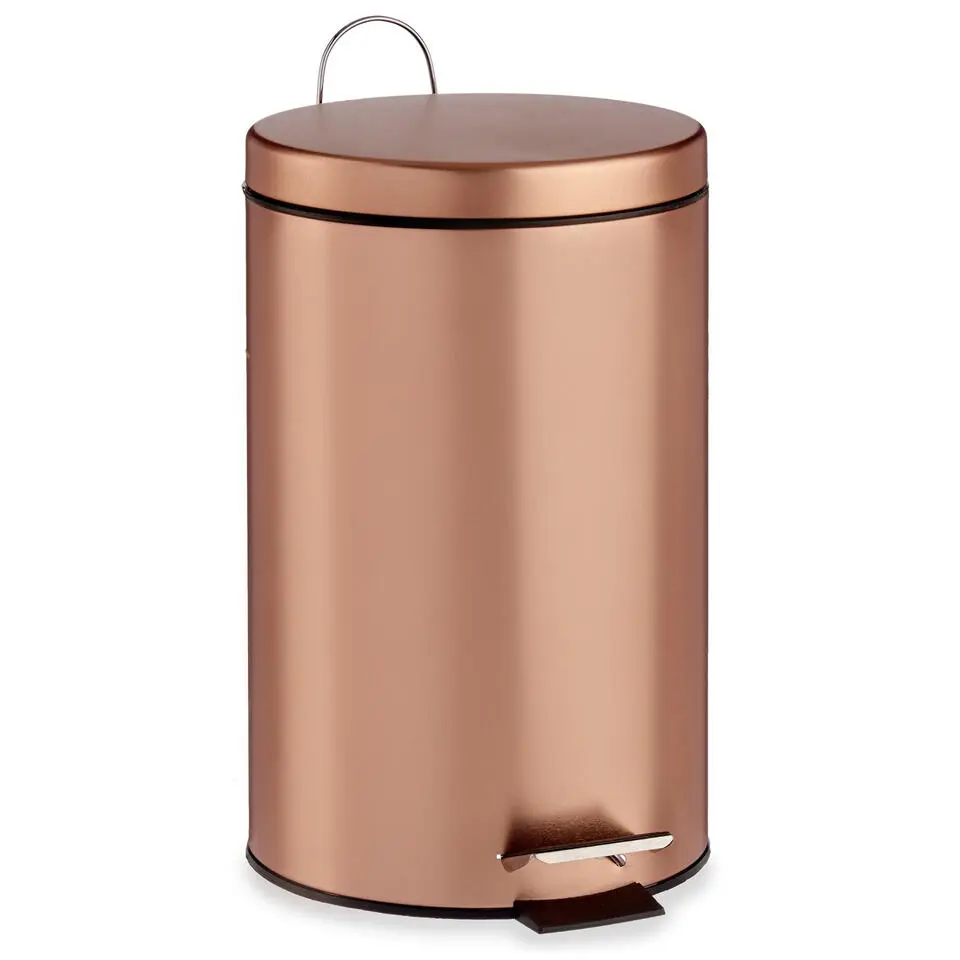 Berilo Pedaalemmer - koperkleurig - 12 l - 40 cm - metaal