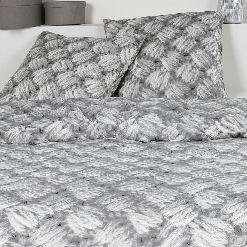 - Parure de couette 100% coton flanelle imprimée 240x220 2 taies