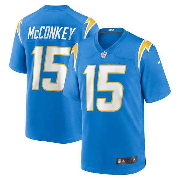 Ladd McConkey Los Angeles Chargers Nike Youth Team Game Jersey - Powder Blue
