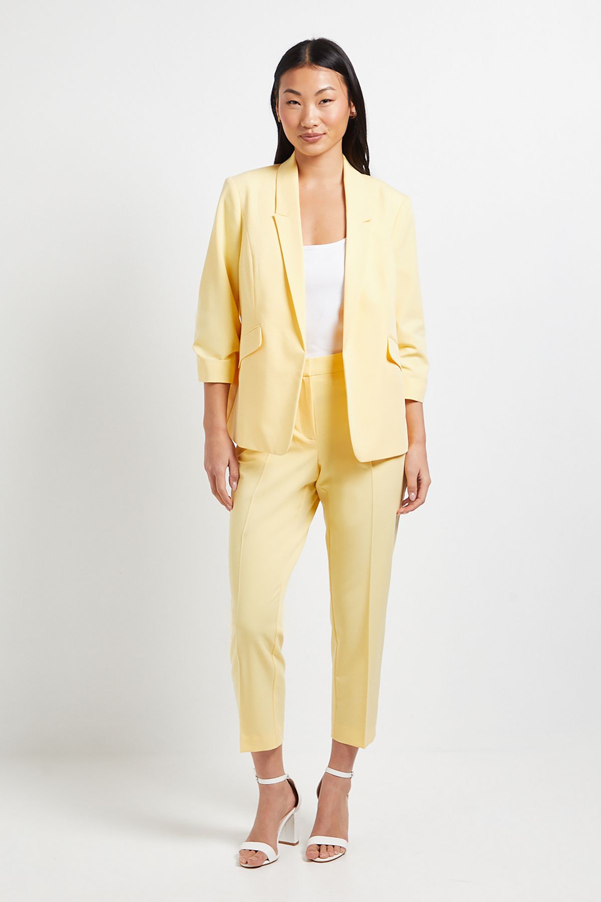 Dorothy Perkins Petite Ruched Sleeve Blazer