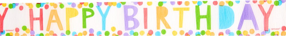 Happy Birthday Streamer, Colourful