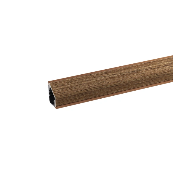 Wandanschlussleiste, BxHxT: 2,4 x 1,6 x 410 cm, dunkelbraun