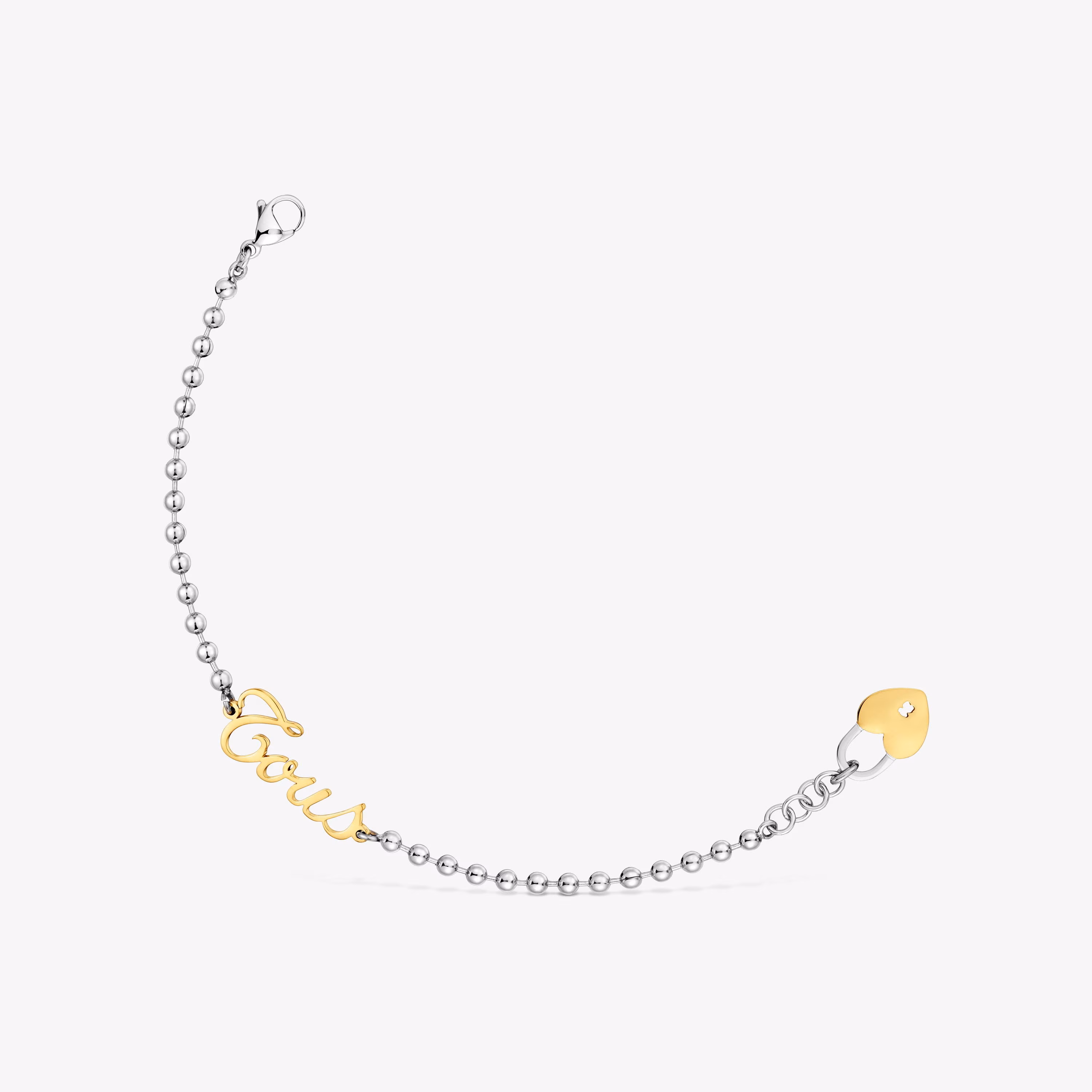 Pulsera cadena de acero bicolor y motivo corazón TOUS Charming