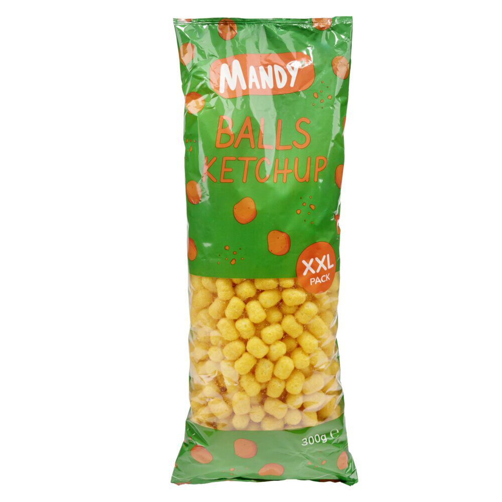Boule de maïs soufflé saveur ketchup format XXL 300gr