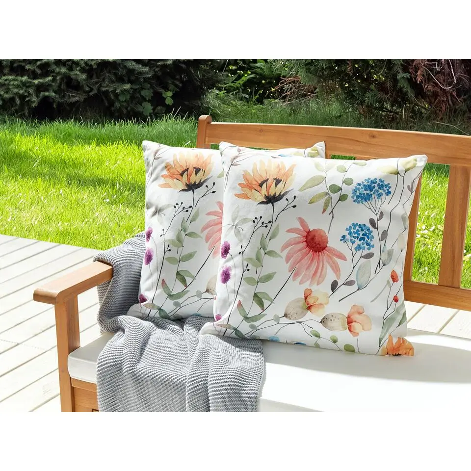 MONESI - Tuinkussen set van 2 - Meerkleurig - 45 x 45 cm - Polyester