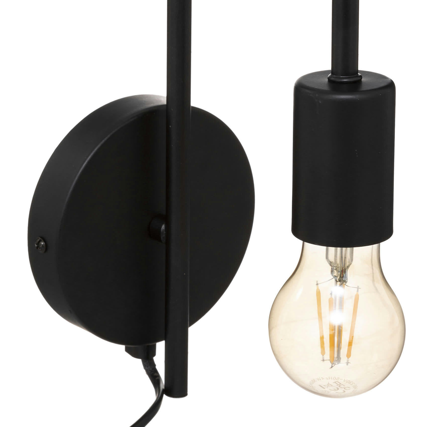 - Applique murale moderne en métal noir 17.5xp. 12x 25 cm