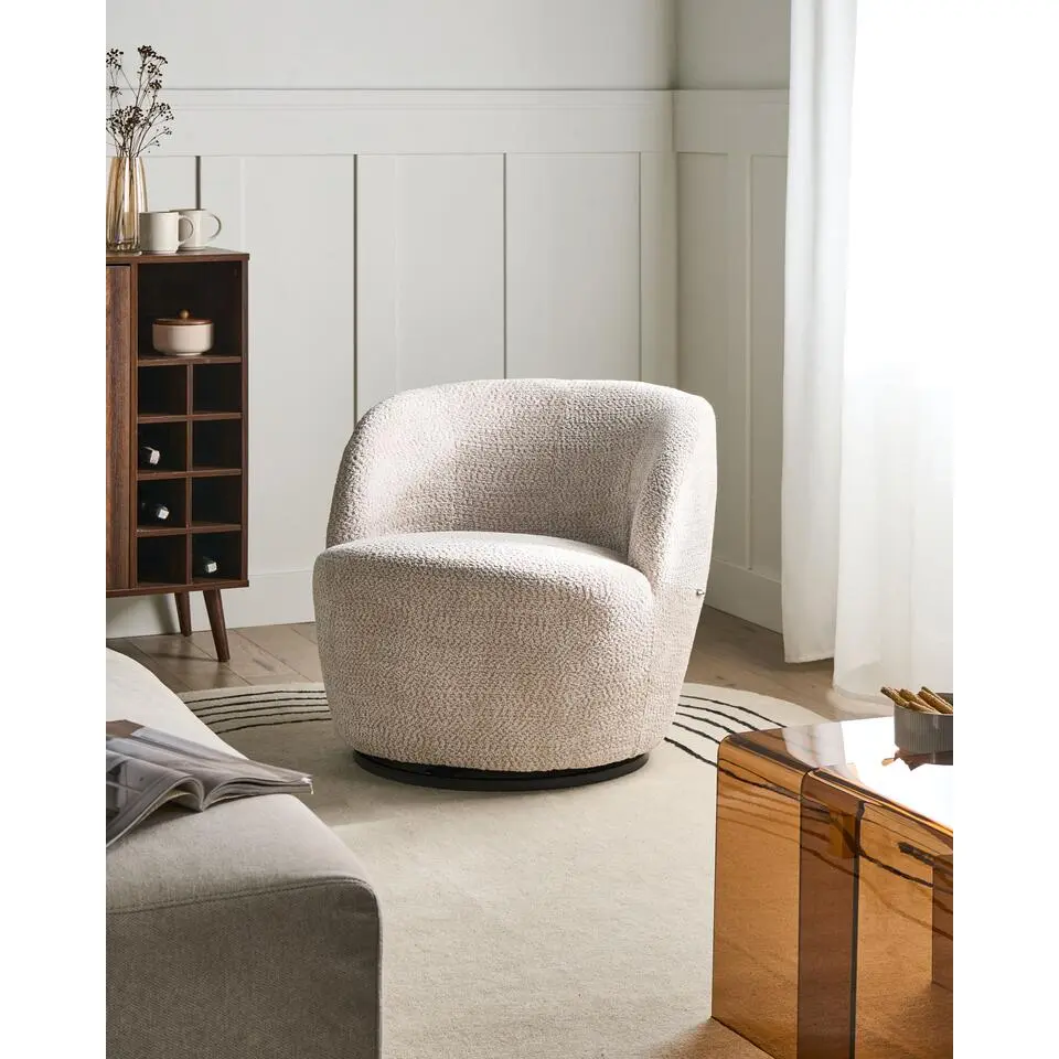 KUOLPA - Fauteuil - Beige - Chenille