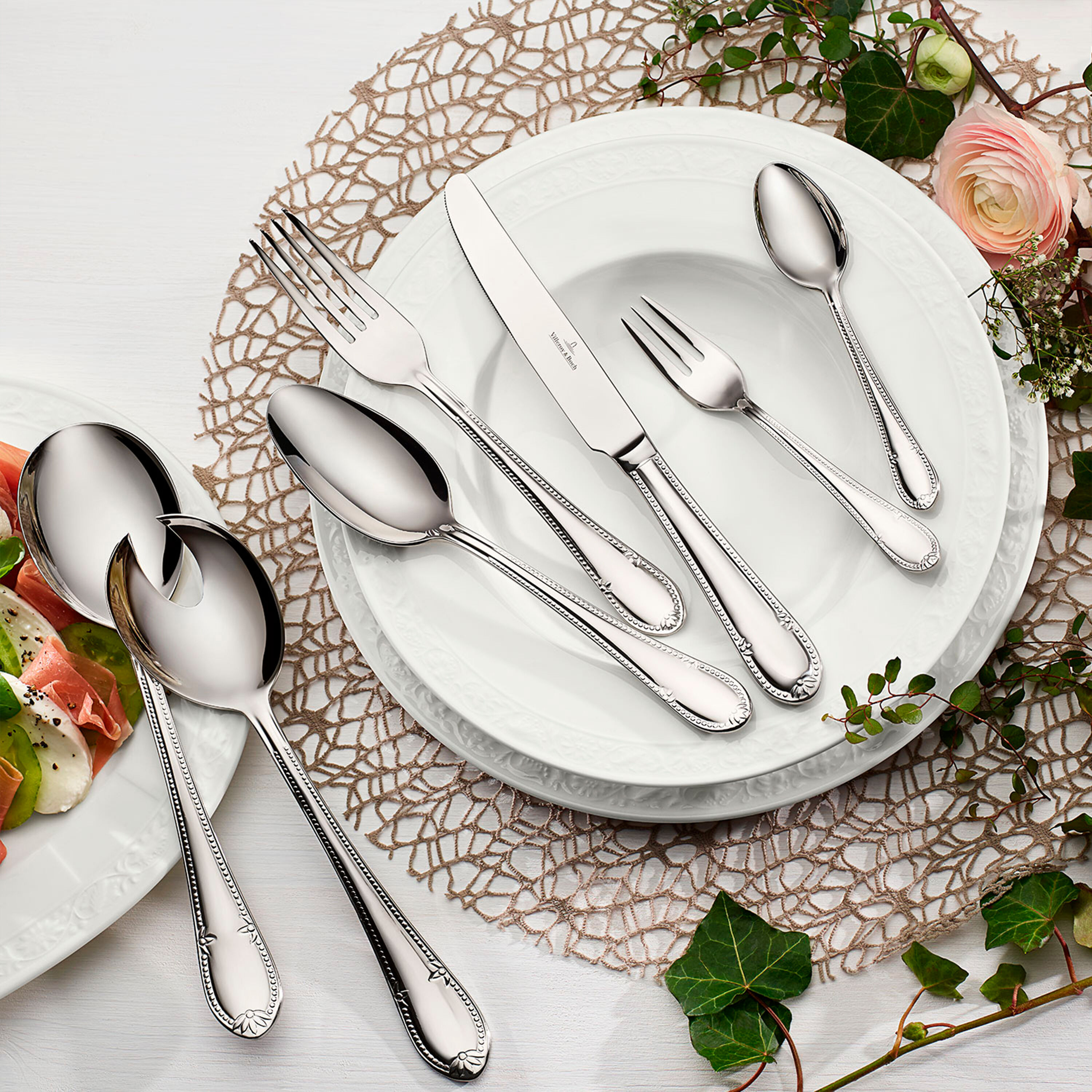 Mademoiselle 64-piece flatware set - stainless steel