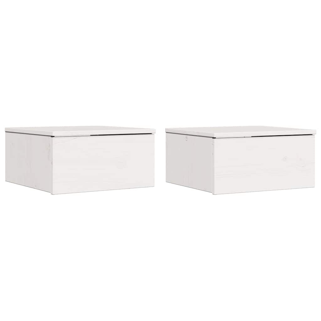 2x Szafka Nocna Biała Komoda Stolik Nocny Do Sypialni 37 x 35 x 18.5 cm