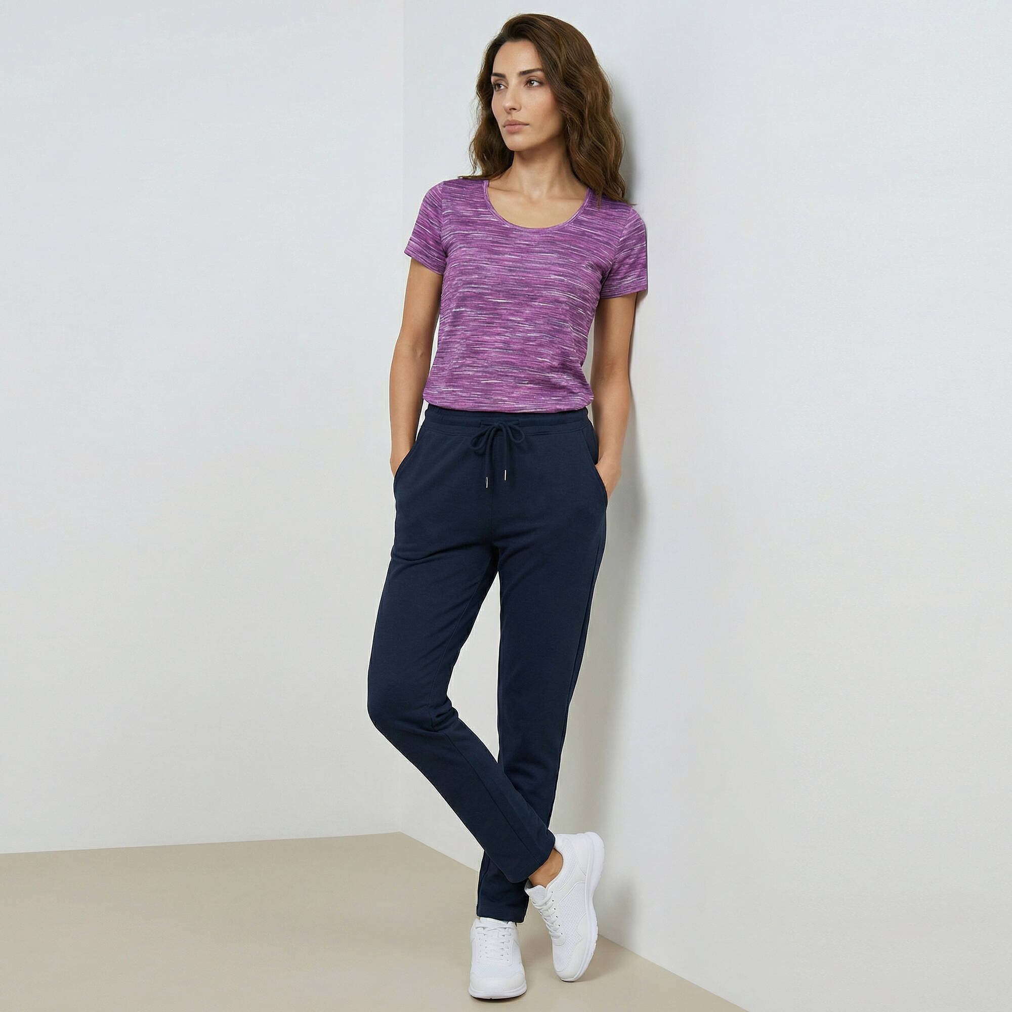 T-shirt chiné manches courtes en coton biologique(**)