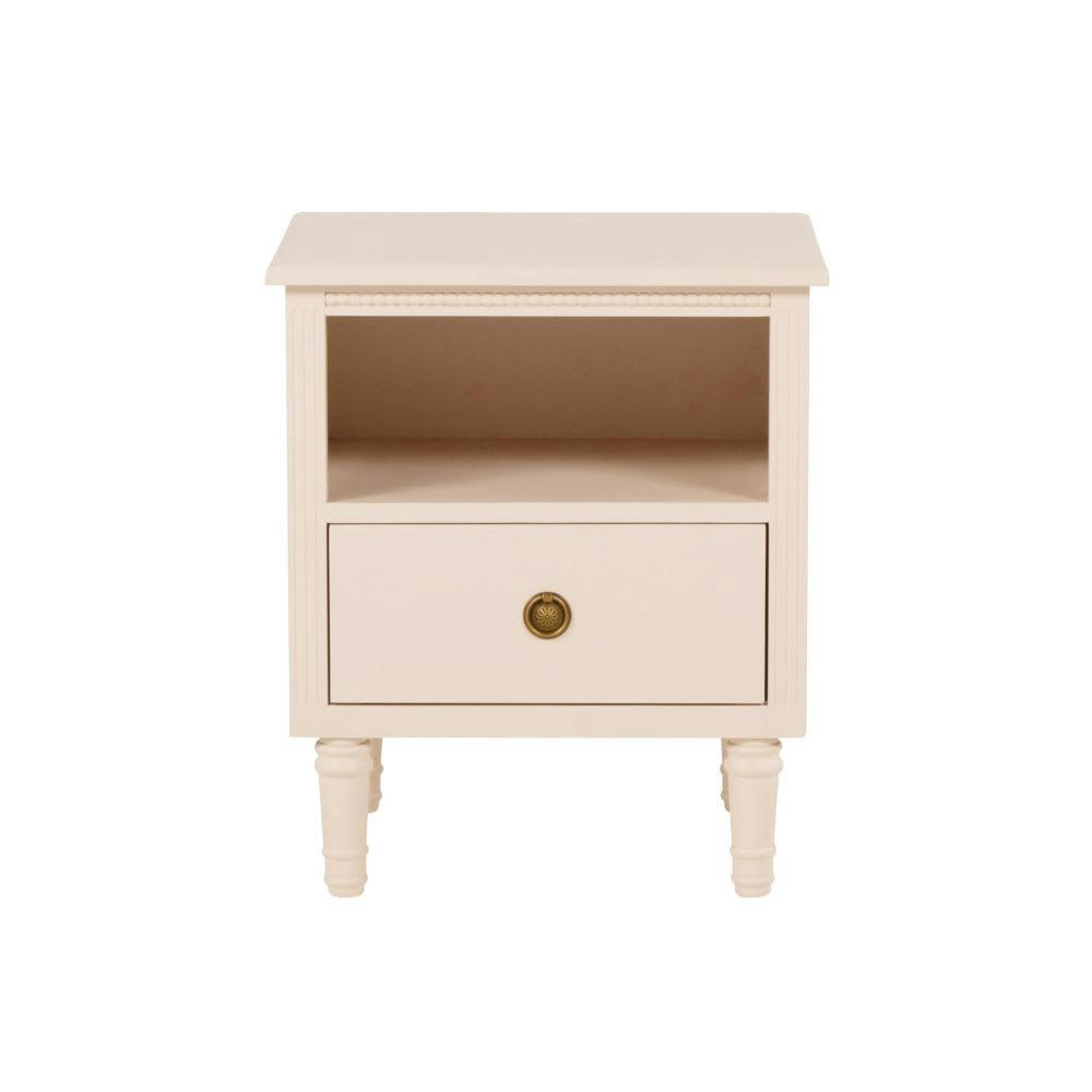 Milie - Table de chevet 1 tiroir beige rosé