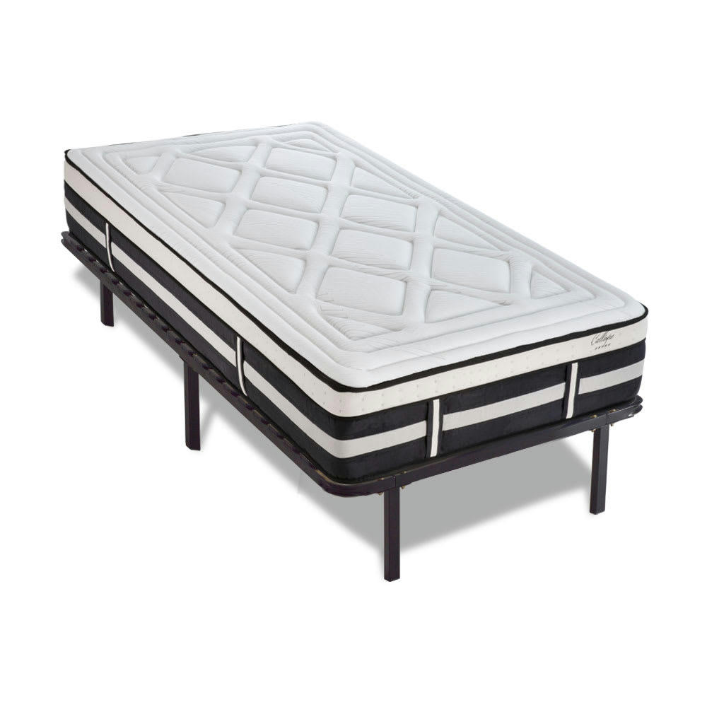 CALLIOPE - Ensemble Matelas à Mémoire de forme h28cm et sommier métal 90 x200