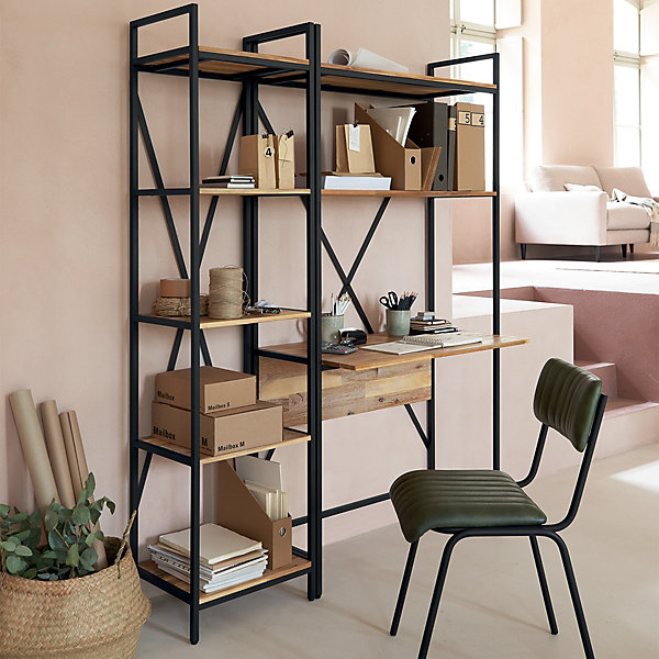 Bibliothèque Edena - métal &acacia 45x180 cm - Atmosphera