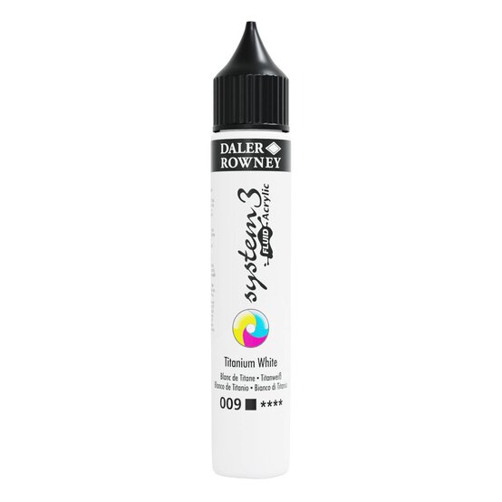 Daler-Rowney System3 Titanium White Fluid Acrylic 29.5ml (009)