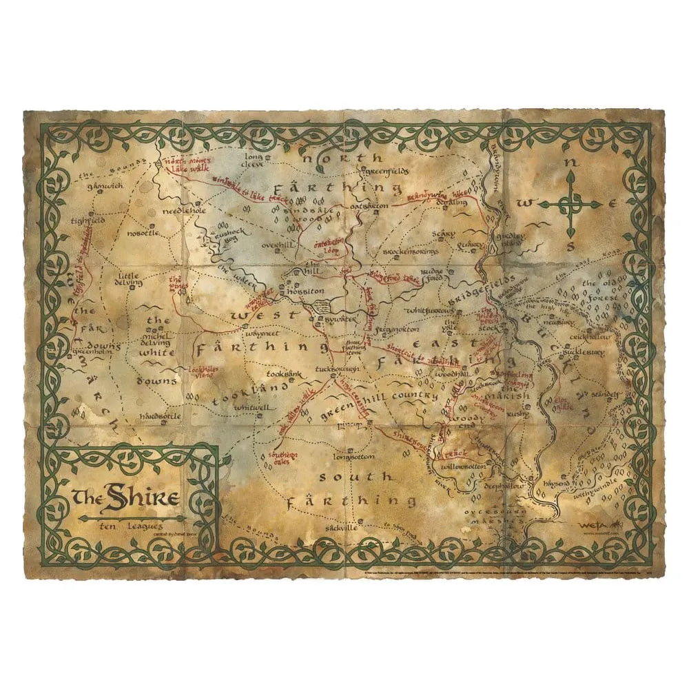 Weta Workshop The Hobbit Map of the Shire Poster