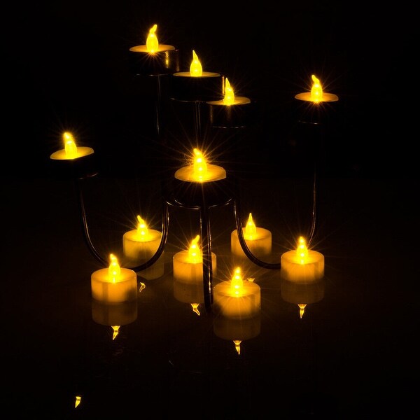 AGPTEK 24pcs Flameless Flickering LED Tea Lights Candles with Timer - S