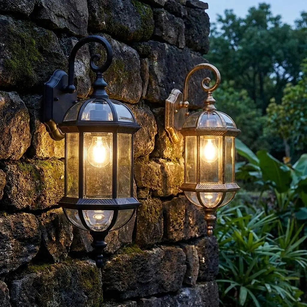 Vintage Outdoor Wall Lantern, Vintage Exterior Wall Sconce, Outdoor Wall Light Waterproof Vintage Lantern E27, garden lamp, Balcony Light