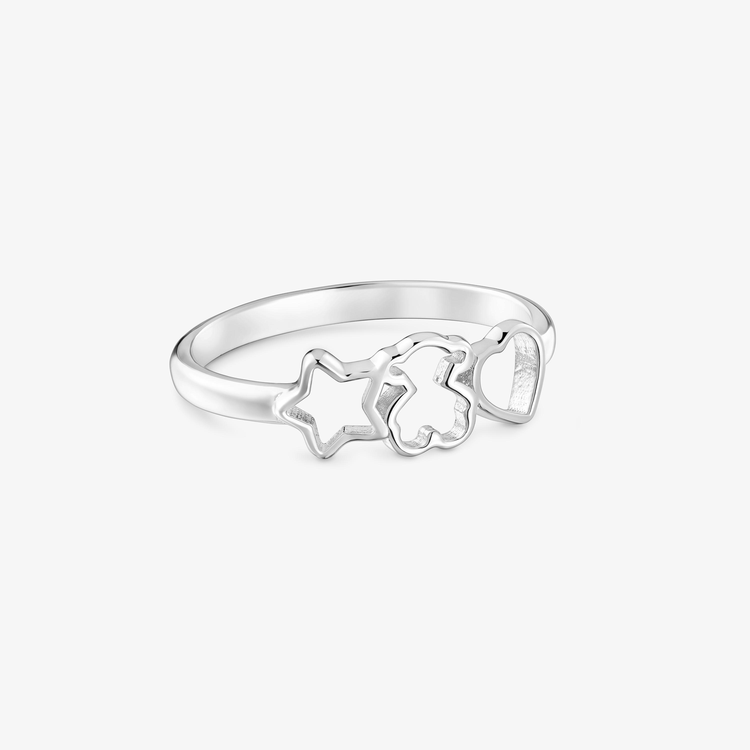 Anillo de plata y motivos TOUS Motivos