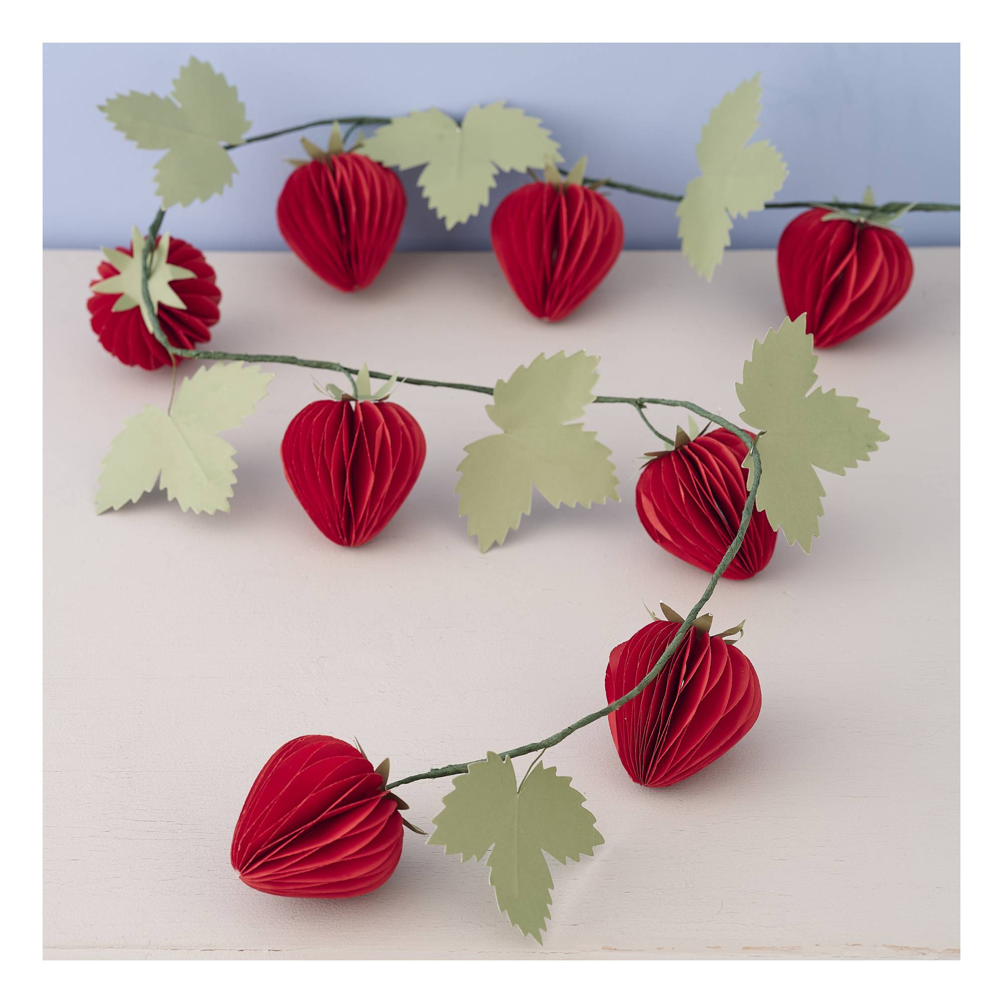 Strawberry Paper Garland 1.3m