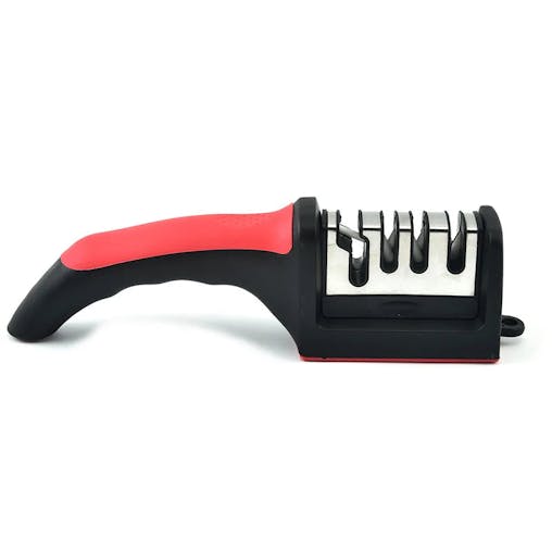 NNEOBA 4-Segment Handheld Knife Sharpener Red Aluminum Alloy