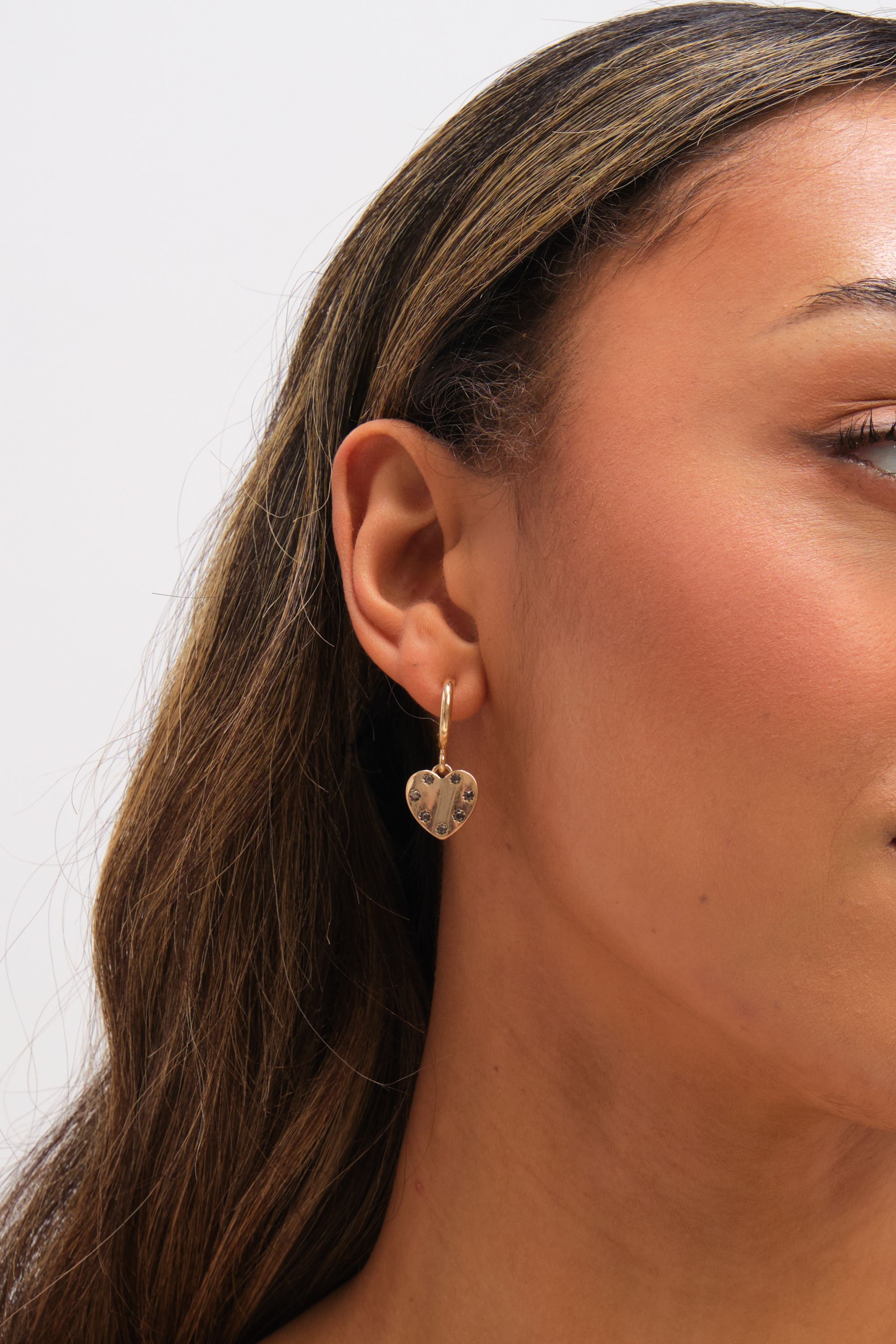 Mood Gold Plated Heart Charm Earrings - Pack of 3