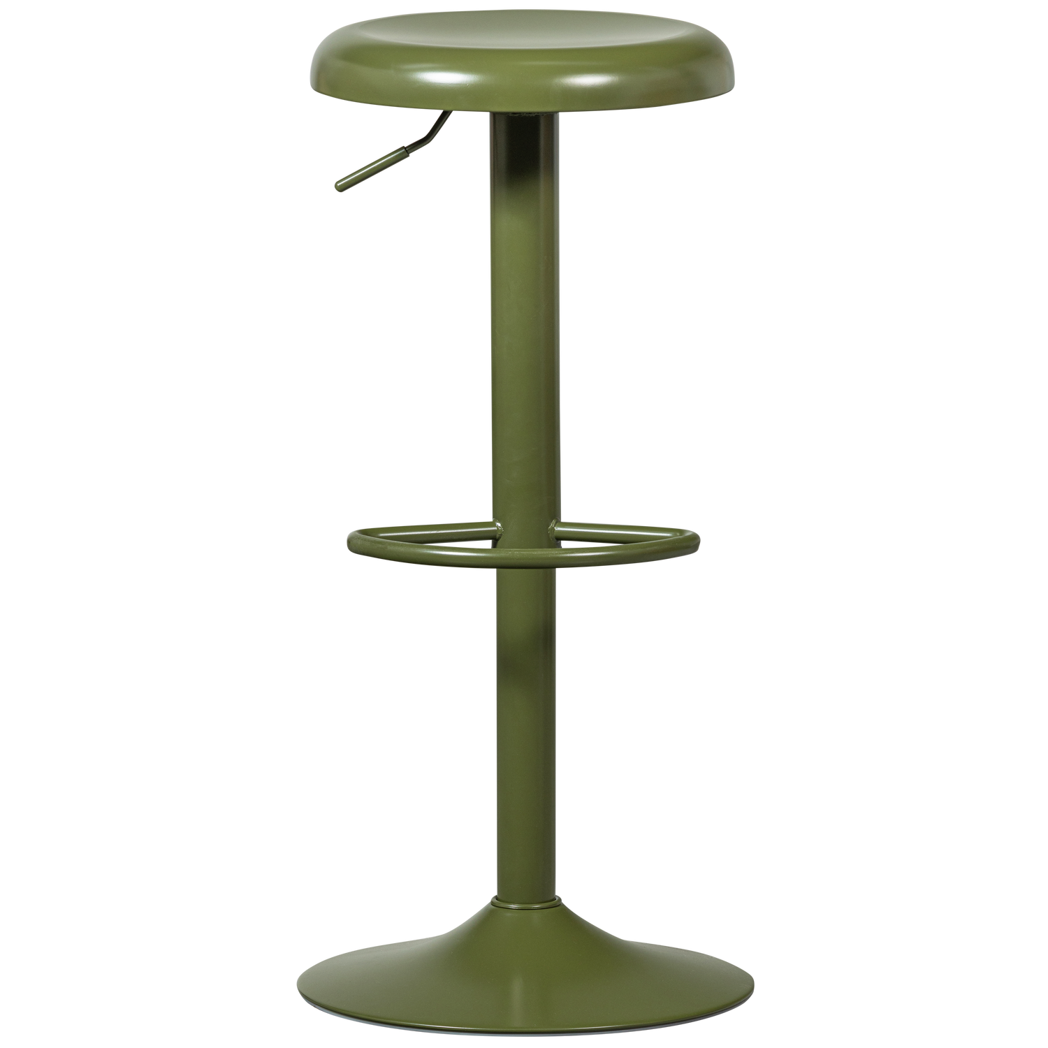 WOOOD barkruk Isaac - Metaal - Warm Groen - 81x39x39