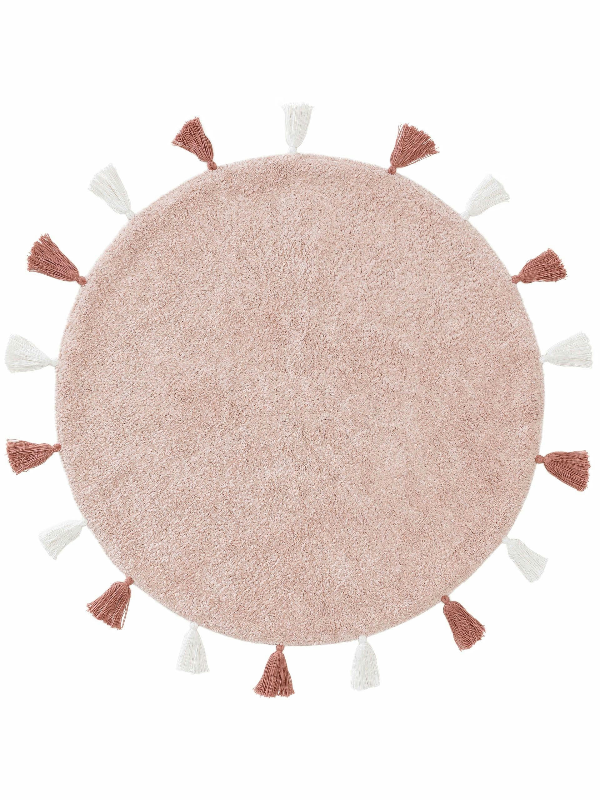 MALU - Tapis lavables pour enfants rose D 100 rond